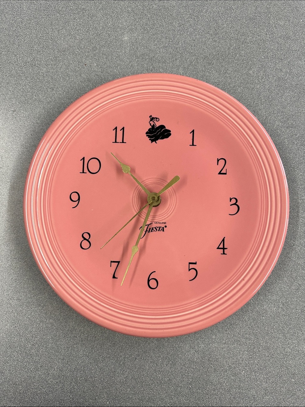 Vintage 1986 Fiesta Pink Round Wall Clock